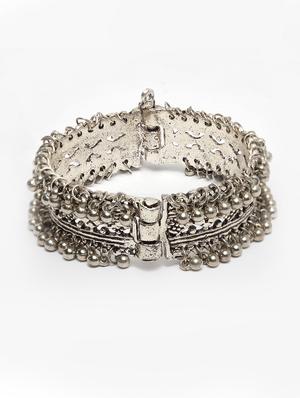 silver brass bangle bracelet - 16695502 - Standard Image - 2