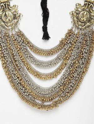 gold brass statement necklace - 16695576 - Standard Image - 2