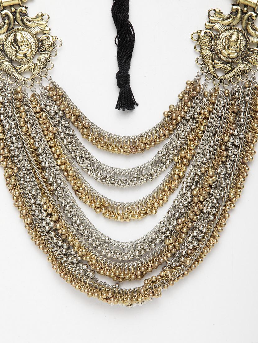 gold brass statement necklace - 16695576 - Zoom Image - 2