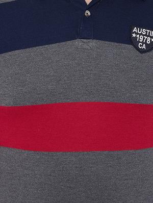grey striped polo t-shirt - 16695662 - Standard Image - 5