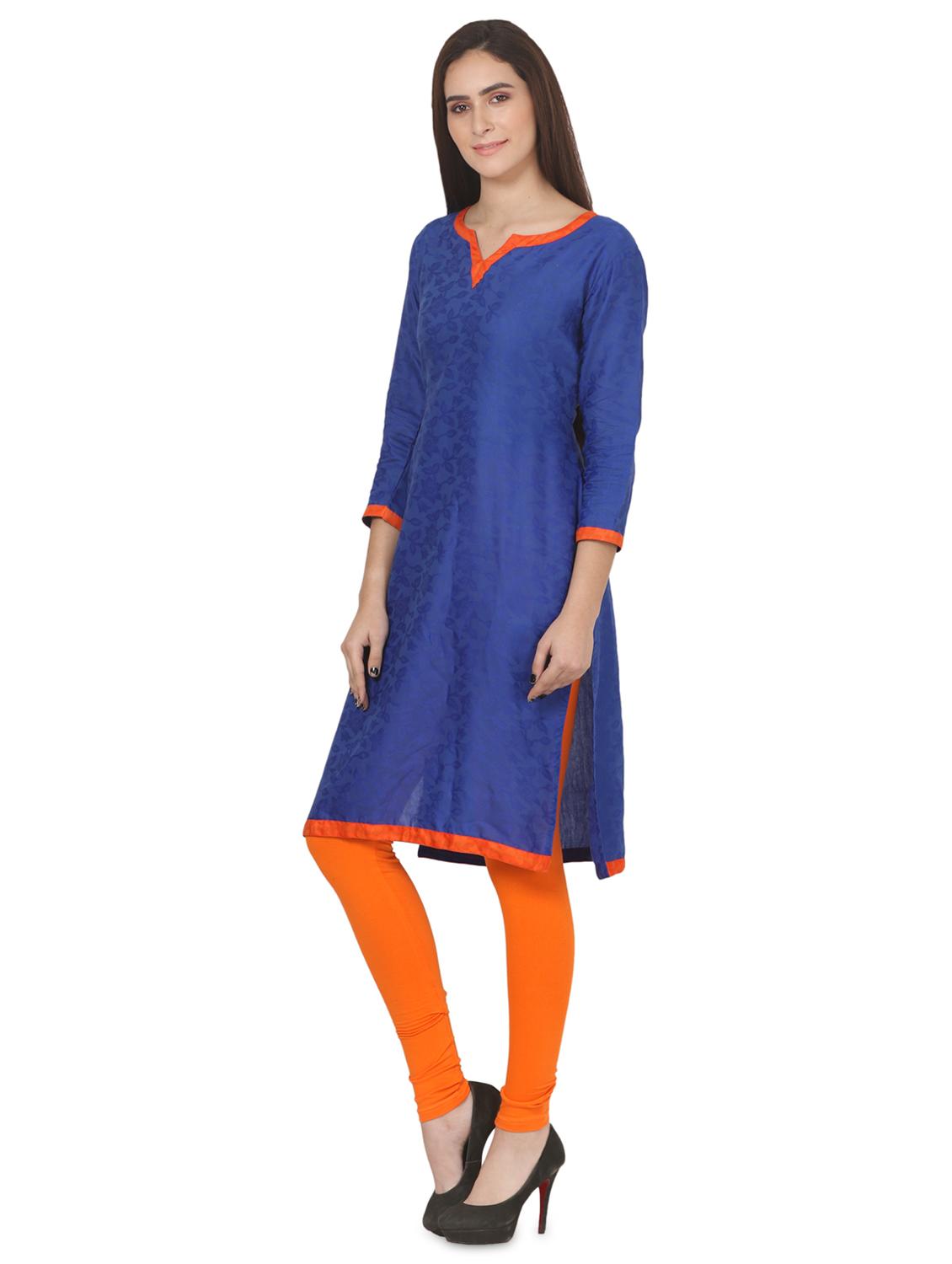 solid straight kurta - 16695738 - Zoom Image - 2