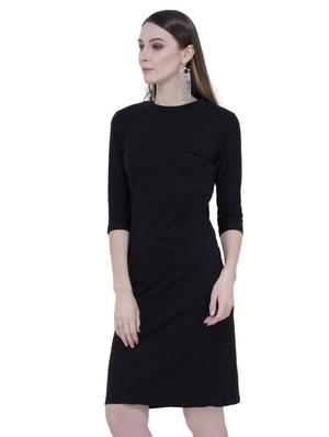 mock neck solid sheath dress - 16695747 - Standard Image - 2