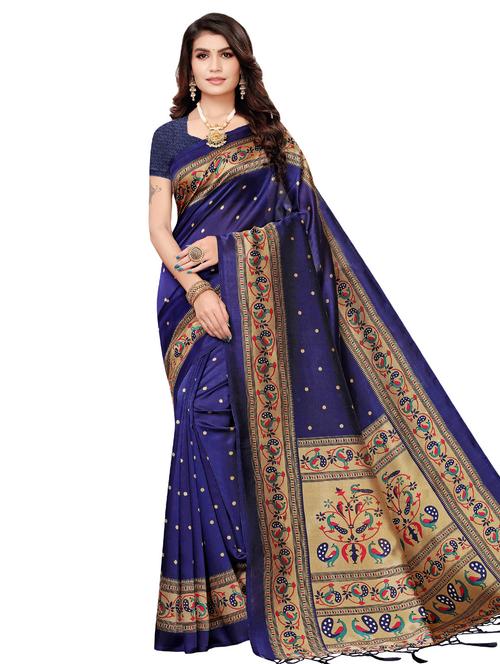 conversational printed bordered saree with blouse - 16695848 - Standard Image - 1