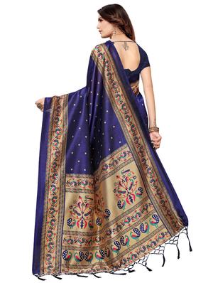 conversational printed bordered saree with blouse - 16695848 - Standard Image - 2