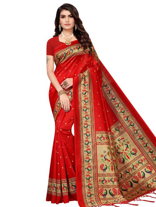conversational printed bordered saree with blouse - 16695852 - Standard Image - 1