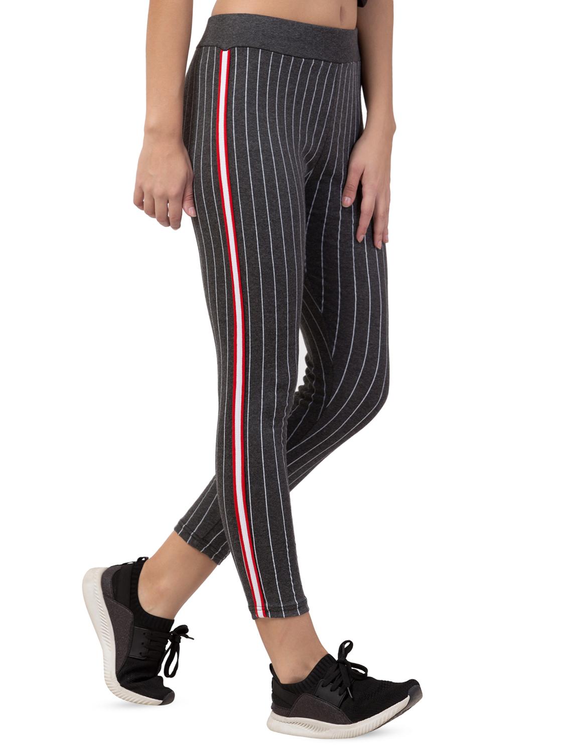 mid rise side tapping striped jegging - 16695946 - Zoom Image - 2