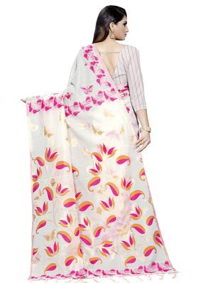 conversational printed saree with blouse - 16696176 - Standard Image - 2