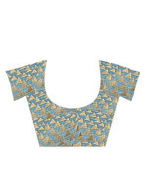 printed woven saree with blouse - 16696183 - Standard Image - 2
