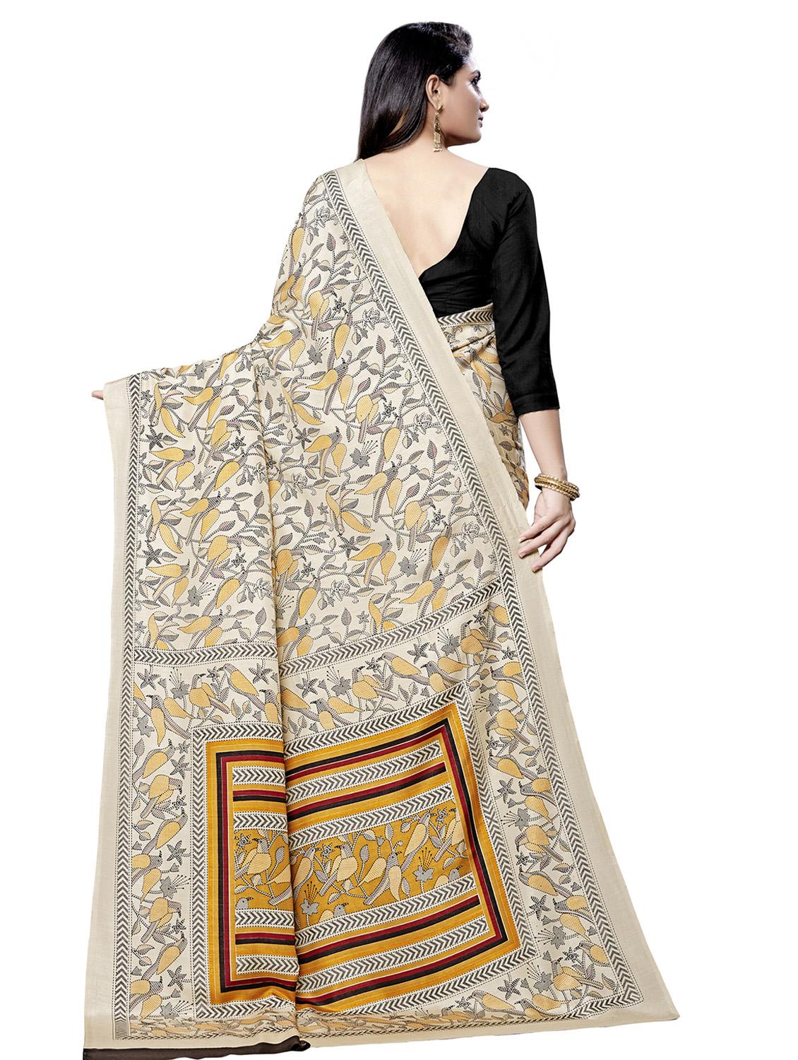 conversational printed saree with blouse - 16696206 - Zoom Image - 2