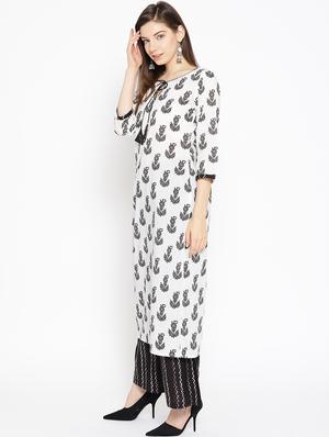 printed kurta palazzo set - 16696289 - Standard Image - 2