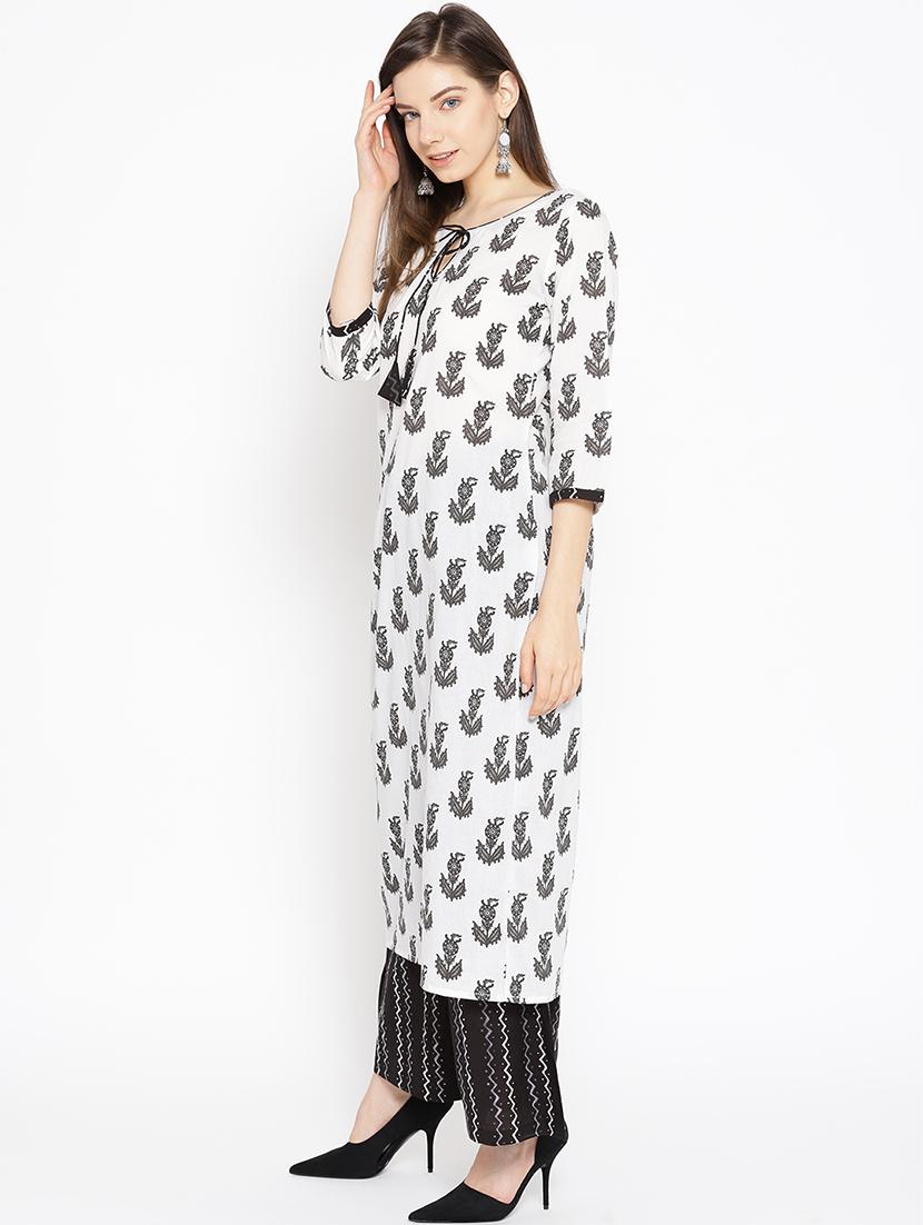 printed kurta palazzo set - 16696289 - Zoom Image - 2