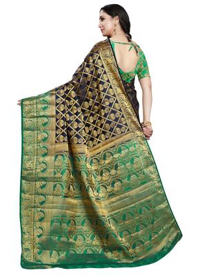 conversational kanjivaram saree with blouse - 16696651 - Standard Image - 2