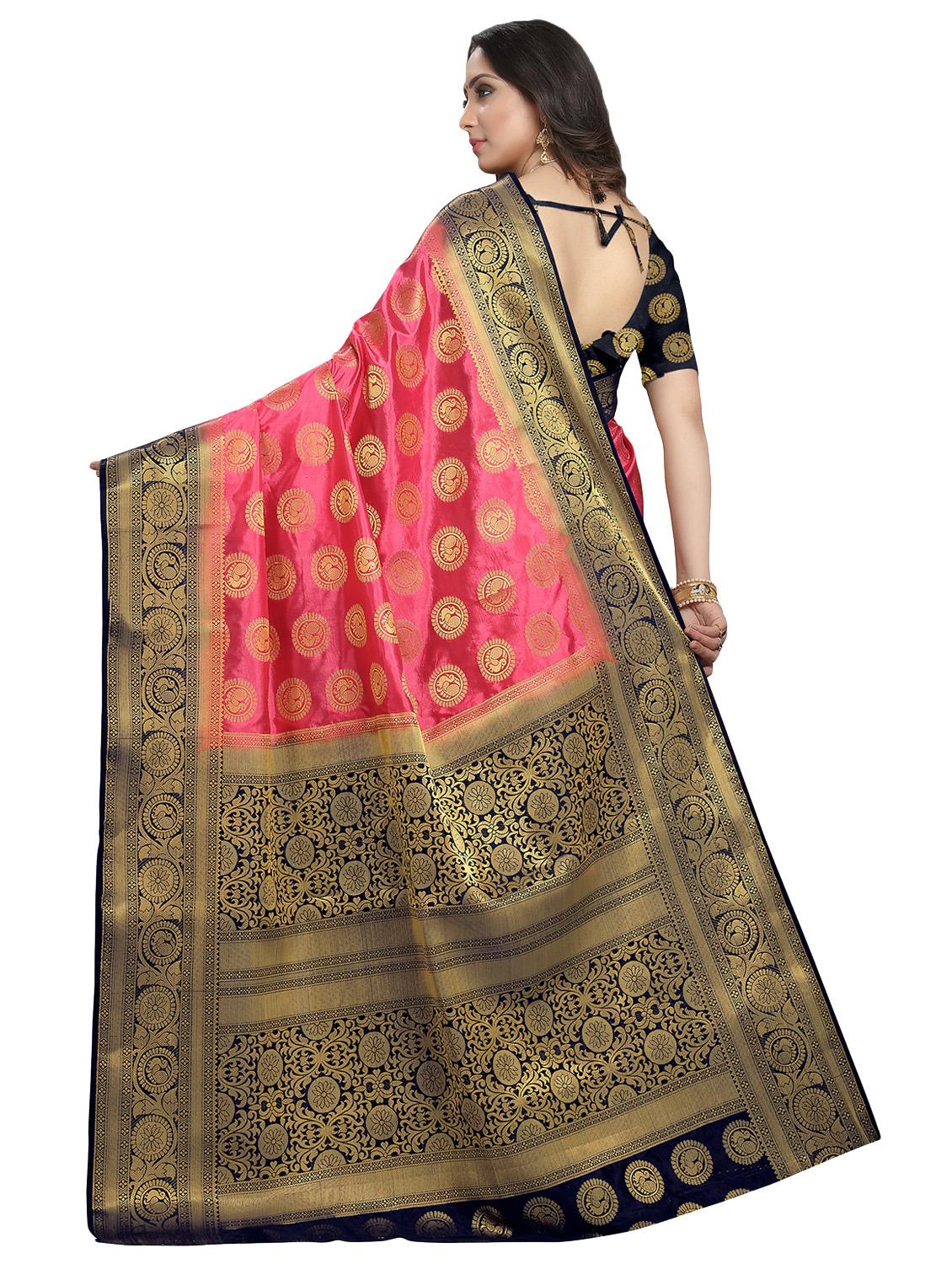 conversational kanjivaram saree with blouse - 16696672 - Zoom Image - 2