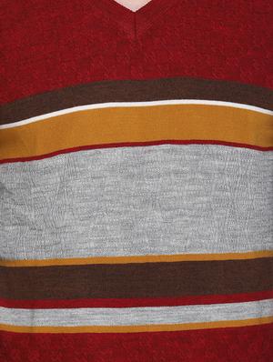 red color block pullover - 16696683 - Standard Image - 5
