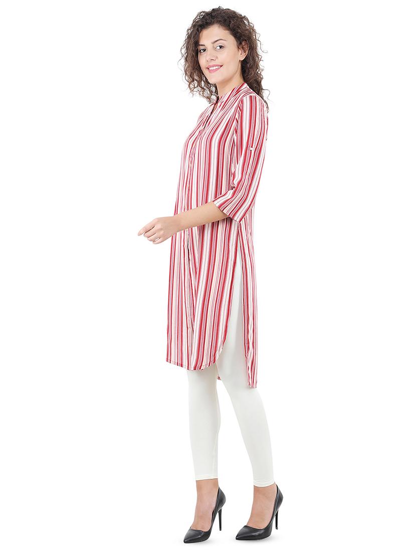 striped straight kurta - 16697419 - Zoom Image - 2