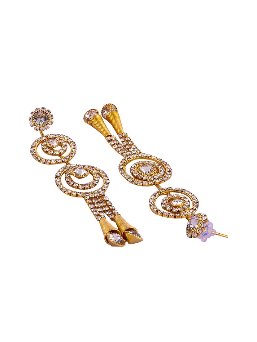 gold drop earring - 16697551 - Zoom Image - 2