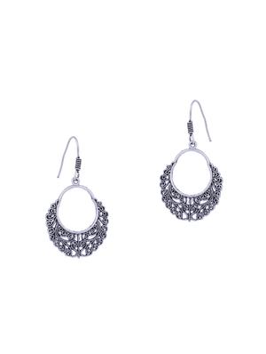 silver plated drop earring - 16697973 - Standard Image - 2