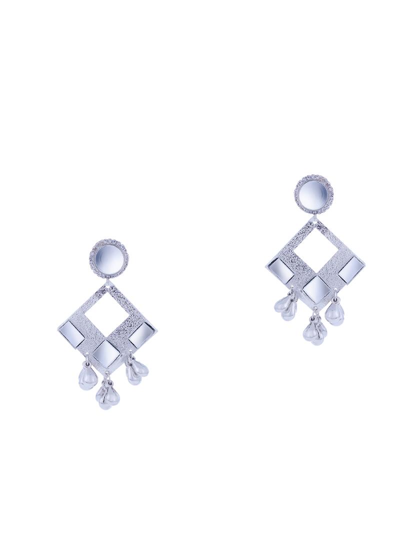 silver plated drop earring - 16698043 - Zoom Image - 2