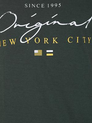 green typographic chest print t-shirt - 16698088 - Standard Image - 5