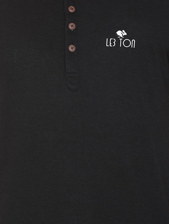 black solid t-shirt - 16698095 - Zoom Image - 5