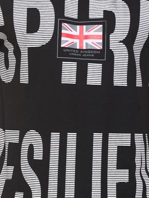 black typographic front print t-shirt - 16698100 - Standard Image - 5
