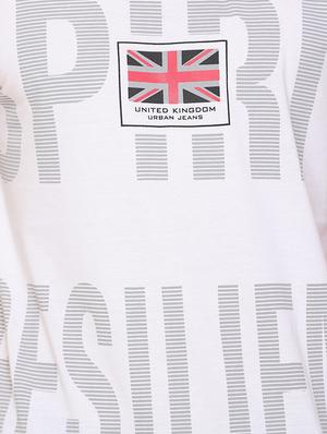 white typographic front print t-shirt - 16698102 - Standard Image - 5