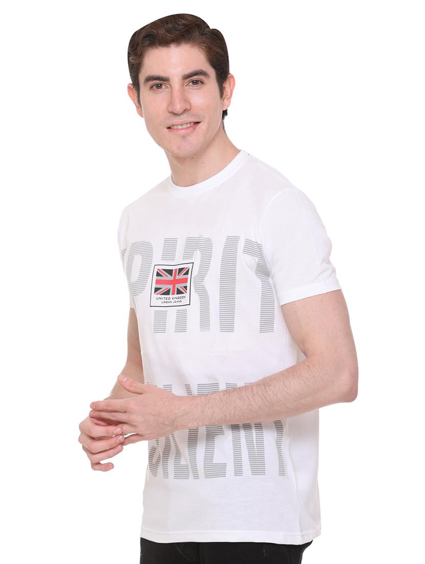 white typographic front print t-shirt - 16698102 - Zoom Image - 2