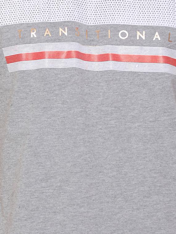 grey chest print t-shirt - 16698104 - Zoom Image - 5