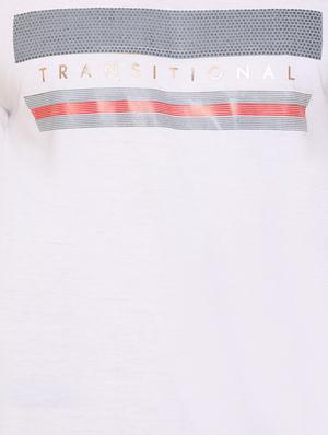 white chest print t-shirt - 16698105 - Standard Image - 5
