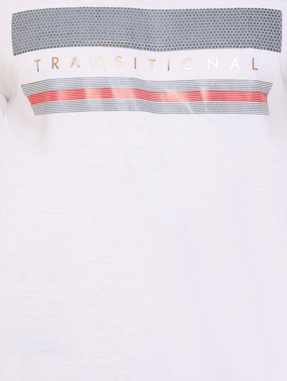 white chest print t-shirt - 16698105 - Zoom Image - 5