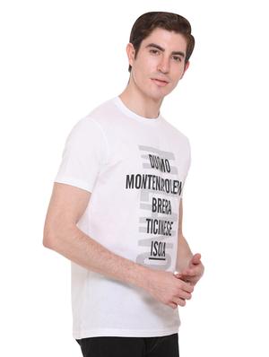 white typographic chest print t-shirt - 16698113 - Standard Image - 2