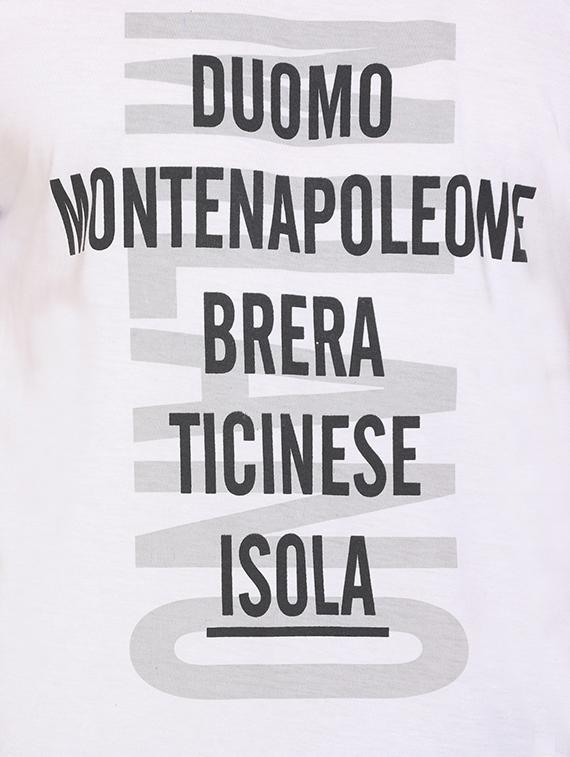 white typographic chest print t-shirt - 16698113 - Zoom Image - 5