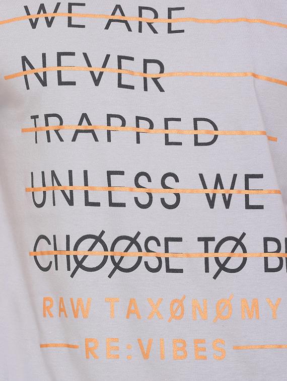 grey typographic chest print t-shirt - 16698118 - Zoom Image - 5