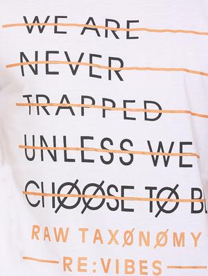 white typographic chest print t-shirt - 16698120 - Standard Image - 5