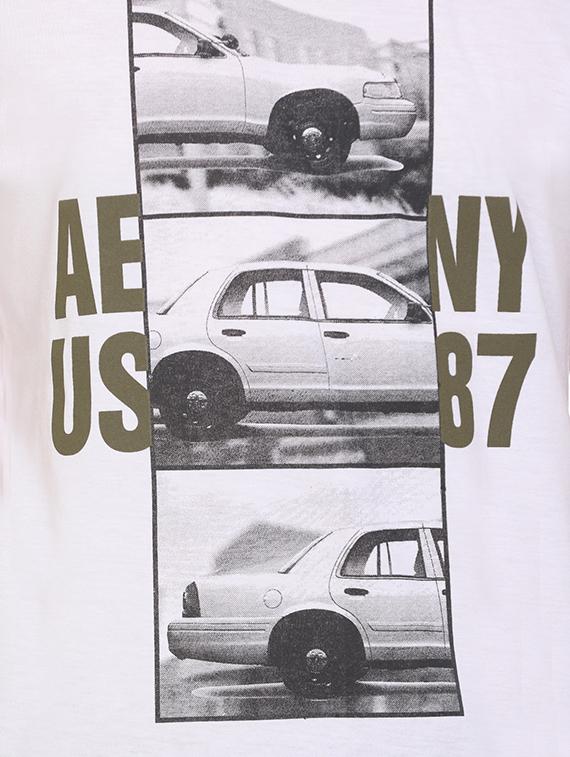 white chest print t-shirt - 16698123 - Zoom Image - 5