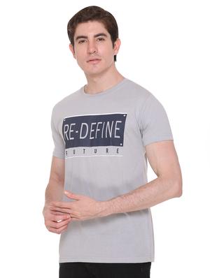 grey typographic chest print t-shirt - 16698130 - Standard Image - 2