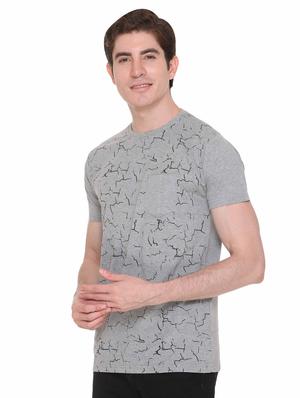 grey front print pocket t-shirt - 16698139 - Standard Image - 2