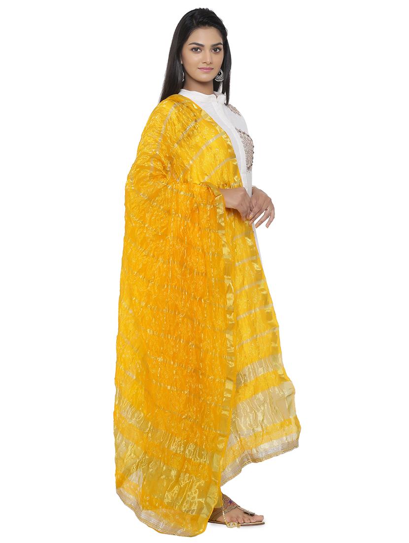 gota patti bandhani dupatta - 16698265 - Zoom Image - 2