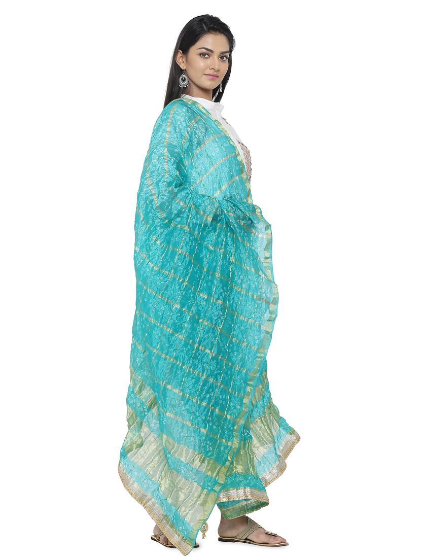 gota patti bandhani dupatta - 16698268 - Zoom Image - 2