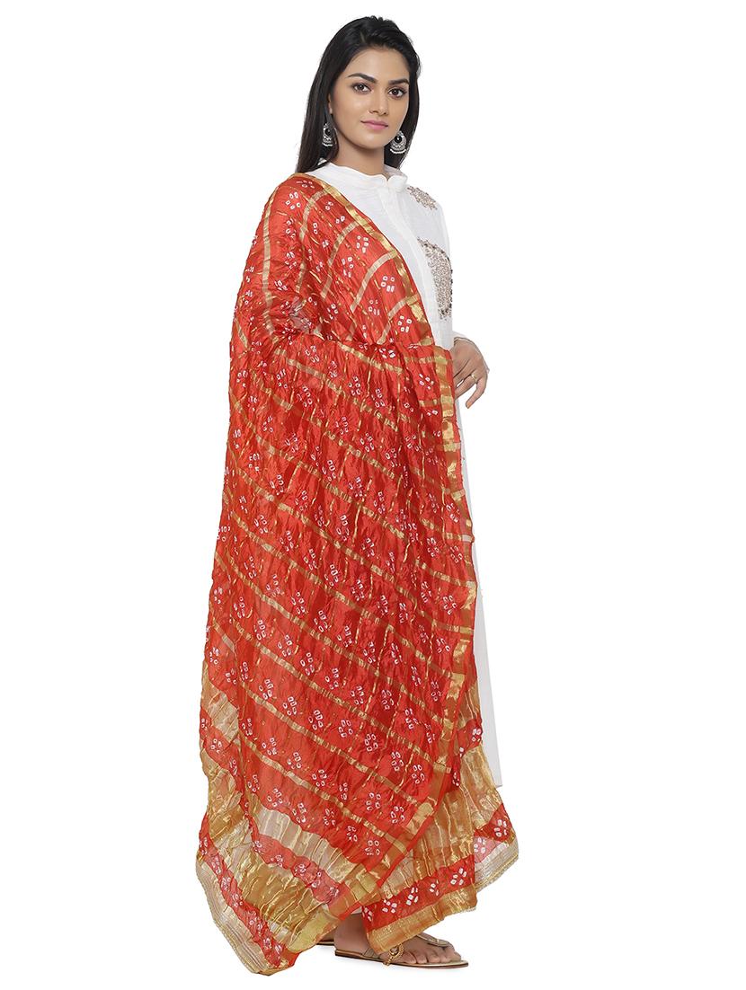 gota patti bandhani dupatta - 16698269 - Zoom Image - 2