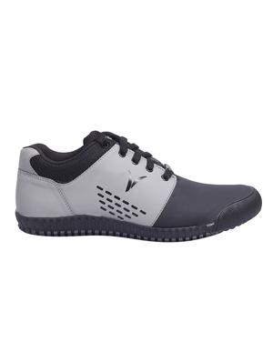 black leatherette lace up sneakers - 16698304 - Standard Image - 2