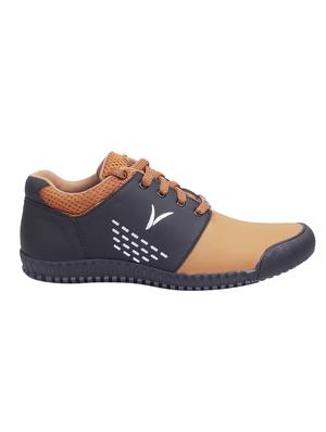 brown leatherette lace up sneakers - 16698305 - Standard Image - 2
