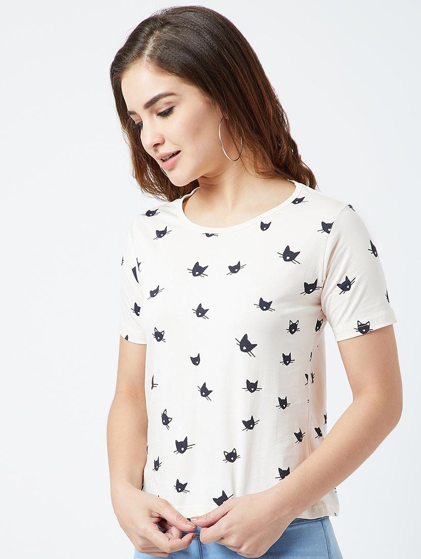 round neck quirky print tee - 16698535 - Zoom Image - 2