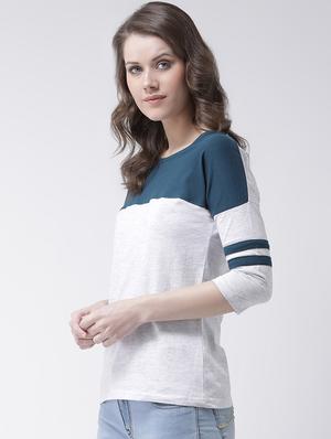 crew neck color block tee - 16698548 - Standard Image - 2
