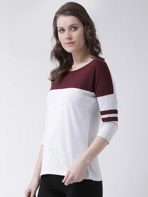 crew neck color block tee - 16698549 - Standard Image - 2