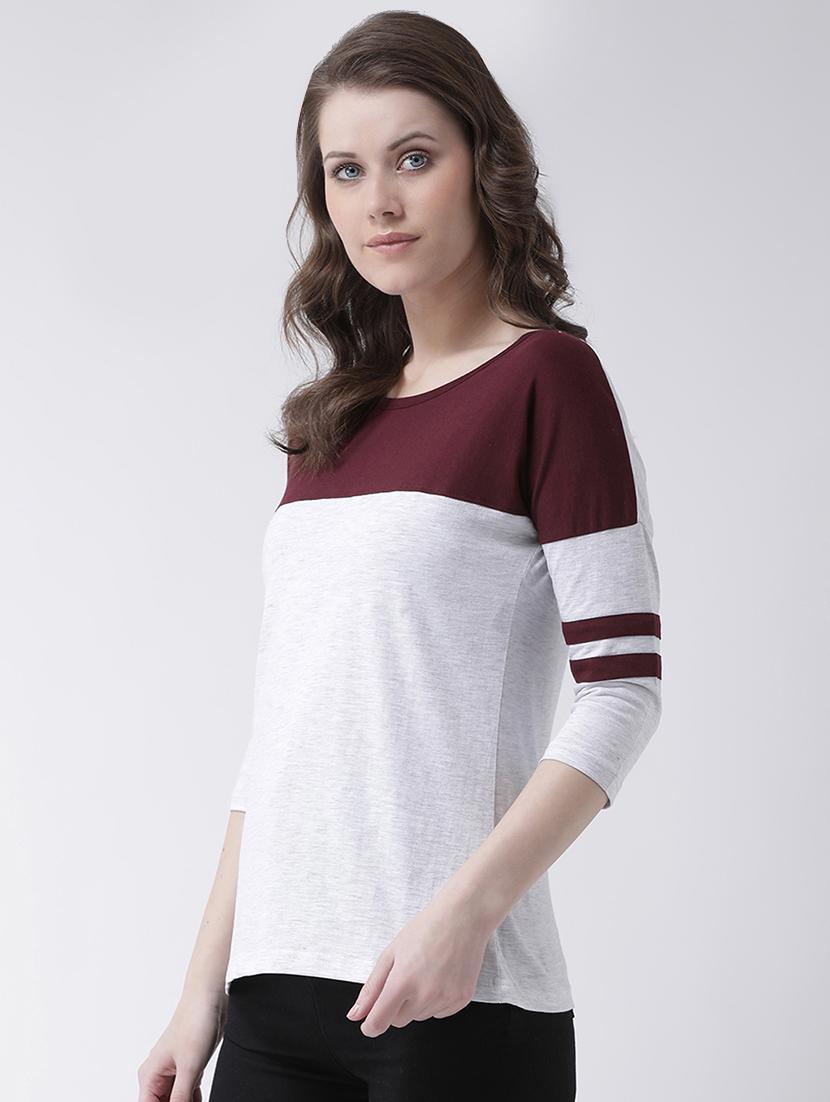 crew neck color block tee - 16698549 - Zoom Image - 2
