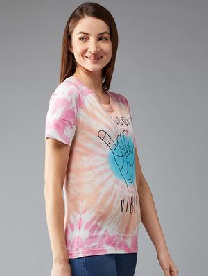 round neck tie and dye tee - 16698553 - Standard Image - 2