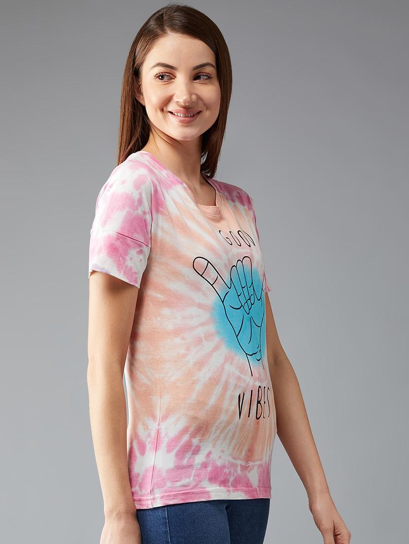 round neck tie and dye tee - 16698553 - Zoom Image - 2