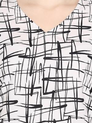 abstract a-line ethnic dress - 16698607 - Standard Image - 5