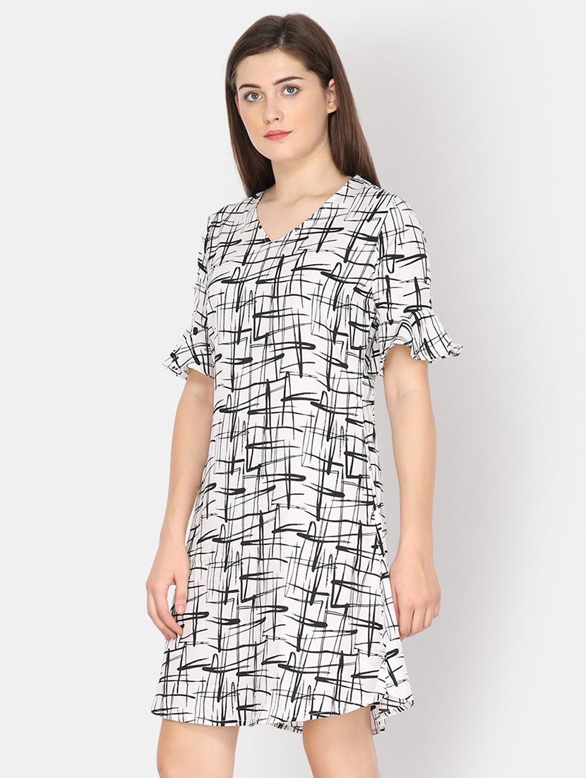 abstract a-line ethnic dress - 16698607 - Zoom Image - 2